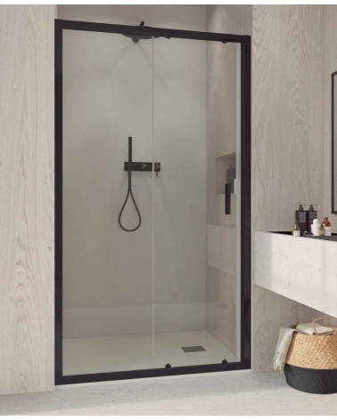 FRONTAL DE DUCHE DUCHE PRETO 130X195 CM PORTA CORRER 6