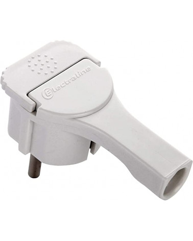 ELECTRALINE FICHA PLANA BIPOLAR 16A 250V - SAIDA LATERAL BR