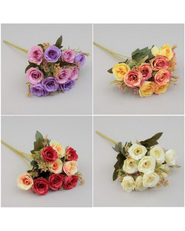 FLORA BOUQUET ROSAS CORES SORTIDAS 29CM