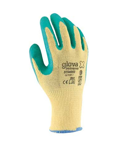 LUVA ALGODAO/LATEX N.9 VERDE