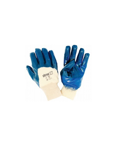 LUVA NITRILO AZUL N.9 PUNHO MALHA