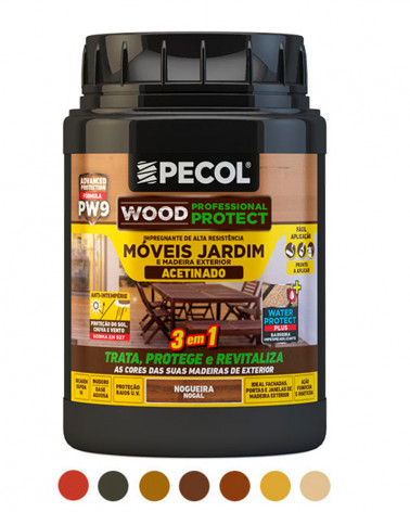 PECOL WOOD PROTEC MOVEIS JARDIM ACET. PW9 NOGUEIRA ESC.750ML