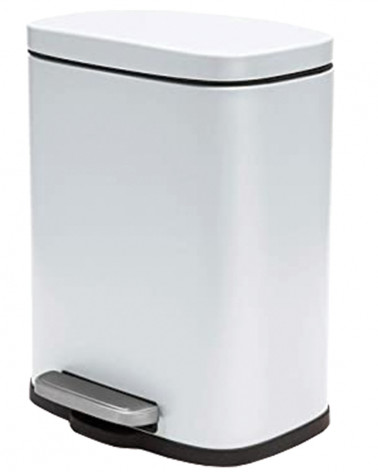 BALDE CASA DE BANHO AÇO BRANCO 5 LT SPIRELLA