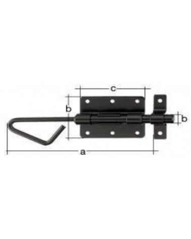 GAH FECHO BAIONETA Ø14X400/PRETO