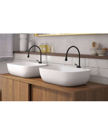 LAVATÓRIO POUSAR MADERO  RETANGULAR BRANCO 32.5X45.5X13.5 CM