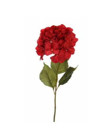 FLORA ASTE HYDRANGEA C/GLITER VERMELHA 75CM