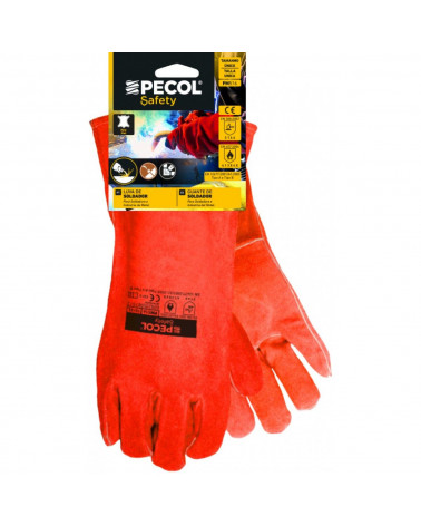 PECOL LUVA SOLDADOR VERMELHO FORRADO PM516