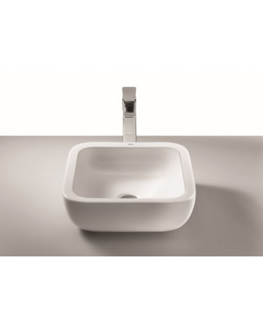 LAVATÓRIO POUSAR ROCA  QUADRADO BRANCO 40X40X15 CM