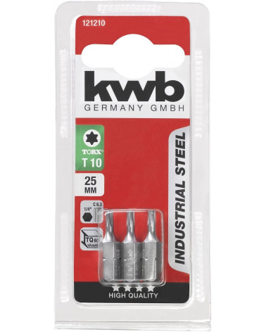 KWB 3 BITS 25MM TORX 10 INDUS. SB