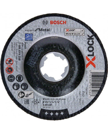 BOSCH DISCO CORTE 115MM X-LOCK EXPERT P/ METAL