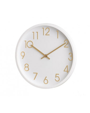 UNI RELOGIO BRANCO E DOURADO 30X30X5