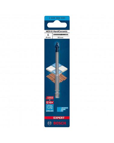BOSCH BROCA EXPERT HEX-9 HARDCERAMIC: 6X90 MM