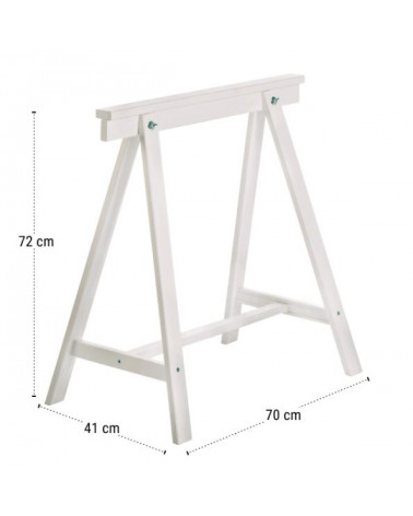 CAVALETE PINHO DECO BRANCO 70X41X72 CM (400KG CARGA)