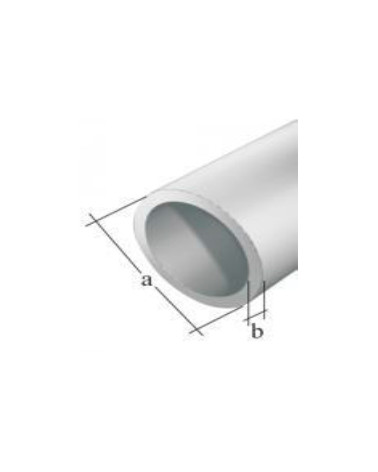 GAH TUBO REDONDO Ø12X1/1000 ALUM.AN.PRATA