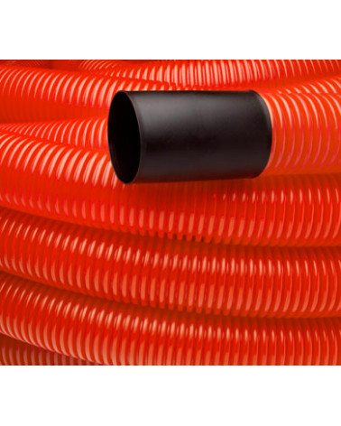 TUBO CORRUGADO WW Ø 75MM VERMELHO 50MT (DUPLA PAREDE)