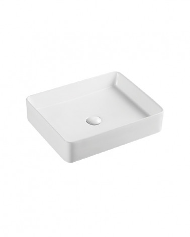 LAVATÓRIO POUSAR KAZA  RETANGULAR BRANCO 51X40.5X11 CM