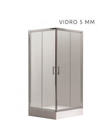 CABINE DUCHE CROMADO 80X80X195 CM