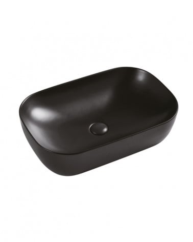 LAVATÓRIO POUSAR KAZA  RETANGULAR PRETO MATE 61X40X14.5 CM
