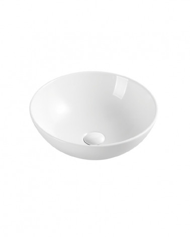 LAVATÓRIO POUSAR KAZA  REDONDO BRANCO 40X40X14.5 CM