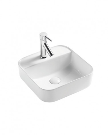 LAVATÓRIO POUSAR KAZA  QUADRADO BRANCO 39X39X14 CM