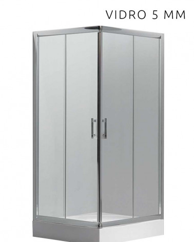 CABINE DUCHE CROMADO 90X90X195 CM
