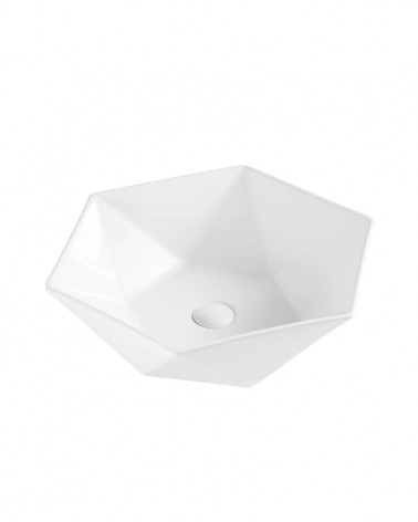 LAVATÓRIO POUSAR KAZA  QUADRADO BRANCO 17X45X45 CM