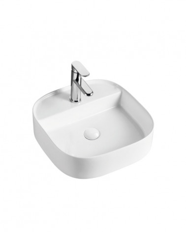 LAVATÓRIO POUSAR KAZA  QUADRADO BRANCO 45X45X12 CM