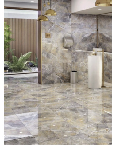 PAVIMENTO CERÂMICA MÁRMORE CINZA POLIDO 59.7X59.7CM