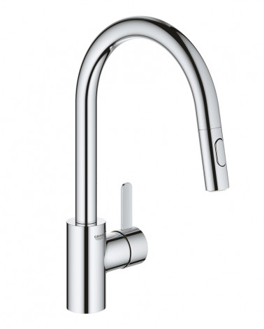 TORNEIRA DE COZINHA COM CHUVEIRO EXTRAÍVEL GROHE EUROSMART CROMADO