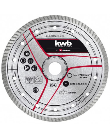 KWB DISCO DIAMANTE CERAMICA CORTE HUMIDO 200X25.4 MM