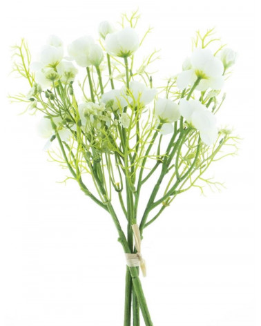 FLORA BOUQUET MINI ROSA GYPSO CREAM 37CM