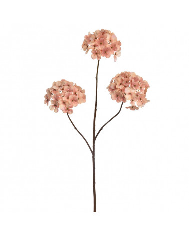 FLORA PE HYDRANGEA SALMAO X3 82CM