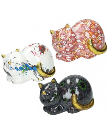 BRAN.MEALHEIRO GATO PORCELANA 13X9X8 CM 51251
