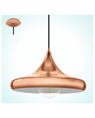 CANDEEIRO SUSPENSO  ILUMINAÇÃO 40 CM EGLO COBRE