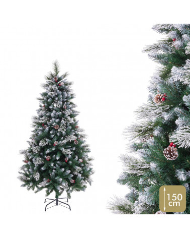 UNI NATAL ARVORE MIXTO 450 RAMAS C/NEVE 150CM