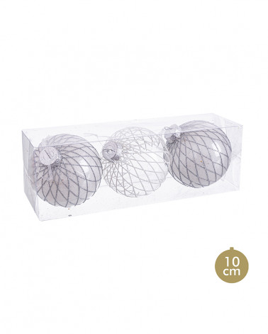 UNI NATAL S/3 BOLAS 10X10X10 CM