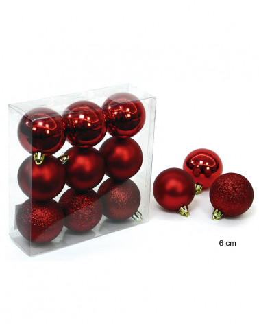 JU CONJ. 9 BOLAS VERMELHAS