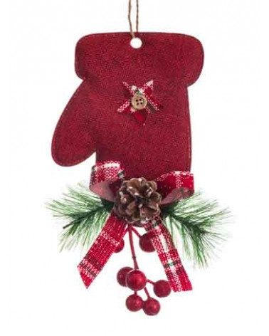 UNI PENDENTE LUVA VERMELHA 14CM