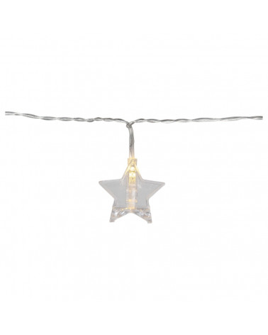 EGLO NATAL CORTINA ESTRELAS 180CM PRATEADA