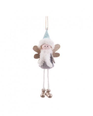 UNI NATAL PENDENTE BONECA TECIDO 22X9X6 CM