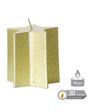 UNI NATAL VELA ESTRELA DOUR. NATAL 7X7,50 CM