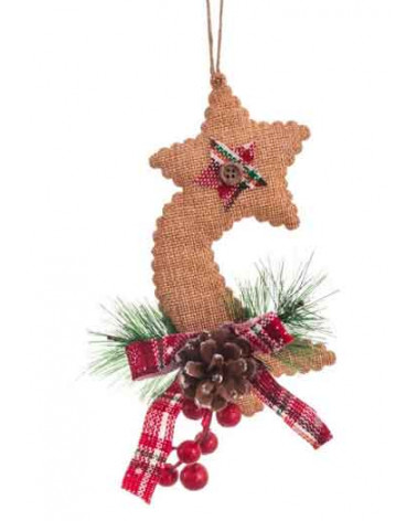 UNI PENDENTE ESTRELA NATURAL 14CM