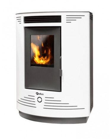 SALAMANDRA CANTO IBIZA 9KW BRANCO A PELLETS