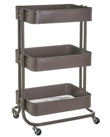 UNI CARRO MULTIUSOS METAL CINZA 44X36X73CM