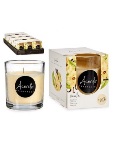 VELA BAUNILHA COPO VIDRO 7.5X7.7