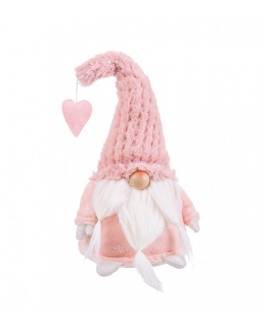 UNI NATAL PAI NATAL TECIDO ROSA 12X13X28 CM