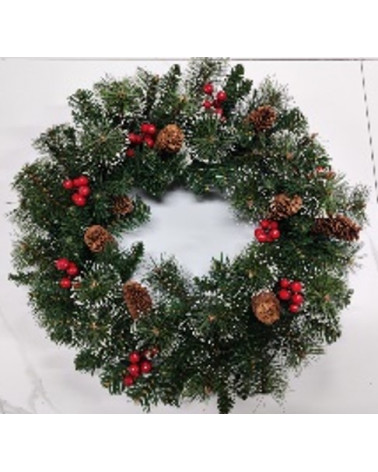 COROA NATAL 100 RAMOS 60CM