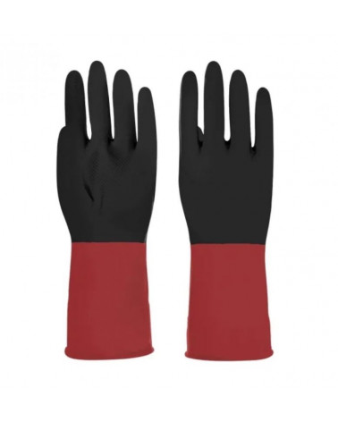 LUVA MENAGE LATEX INDUST. N.8 PRETA