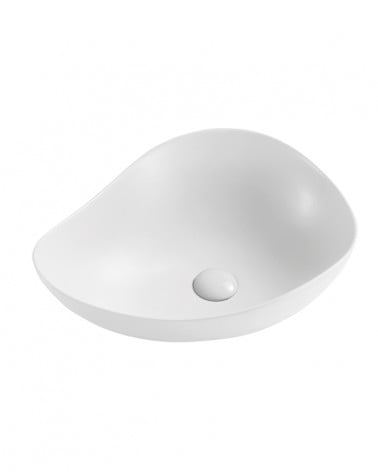LAVATÓRIO POUSAR KAZA  OVAL BRANCO 51X38.5X17.5 CM
