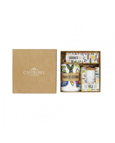 CASTELBEL CONJUNTO SARDINHA (SABONETE + VELA + PANO)